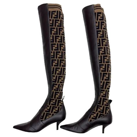 fendi thigh high boots replica|fendi platform knee high boots.